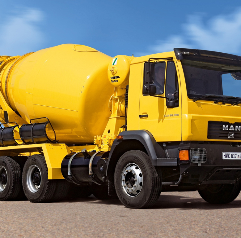 Concrete mixer on wheels